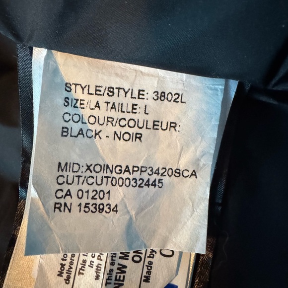 Canada Goose Black Shelburne Parka with Fur Hood Excellent Womens Large - Picture 13 of 16